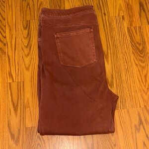 Spanx- Brown stretch skinny jeans/jeggings